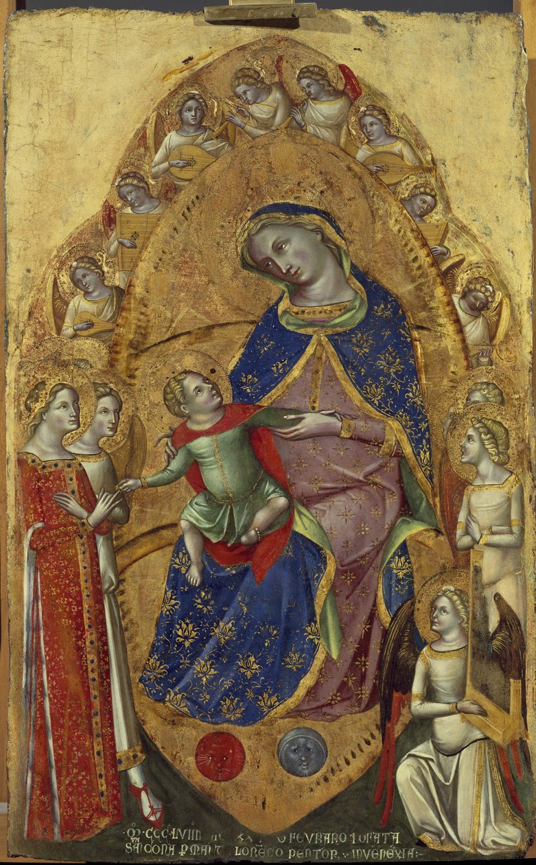 Die mystische Hochzeit der hl. Katharina von Lorenzo Veneziano