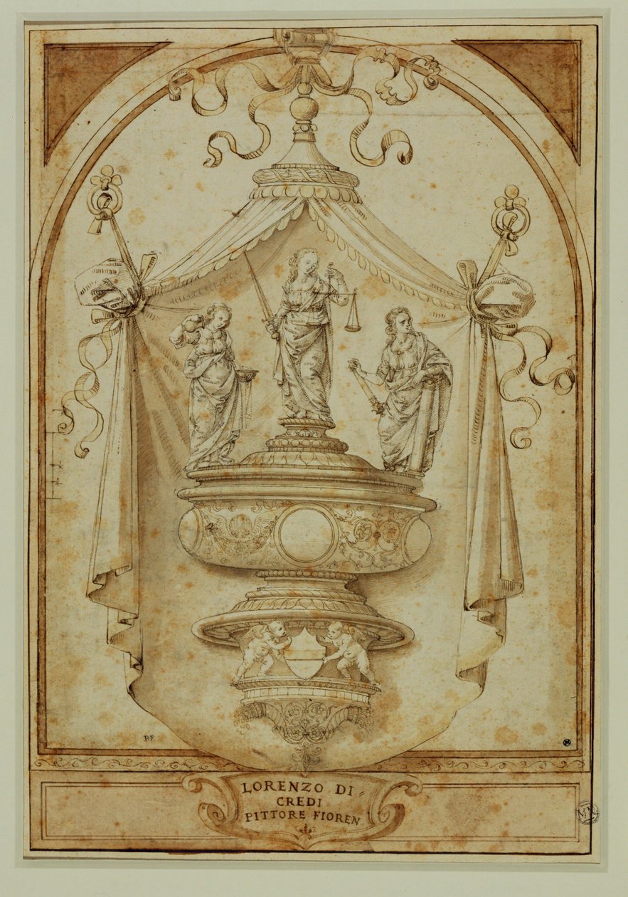 Studie für ein Grabdenkmal von Lorenzo di Credi