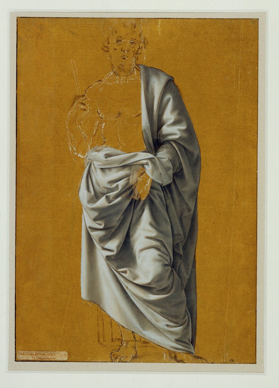 Studie der Draperie für die Figur des heiligen Bartholomäus von Lorenzo di Credi