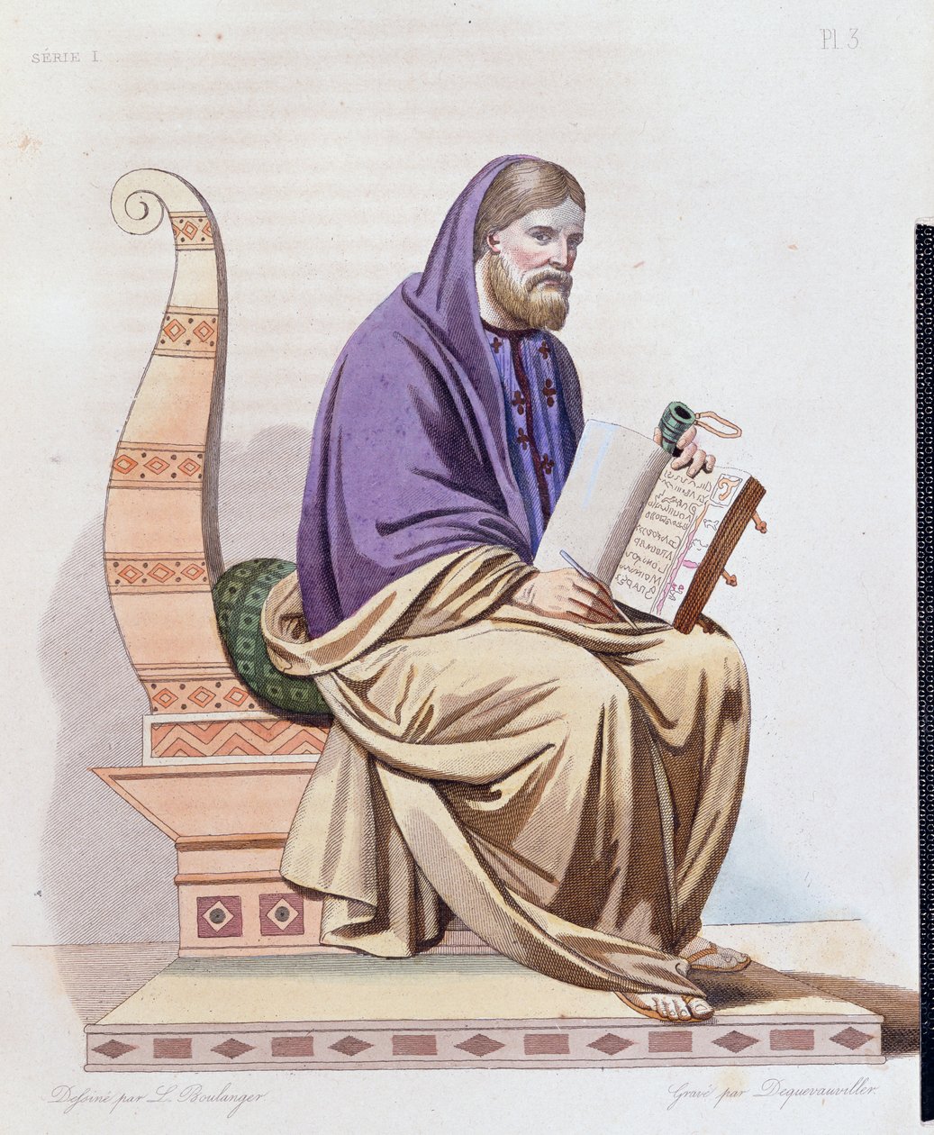 Porträt von St. Gregor von Tours (538-594) Illustration aus 