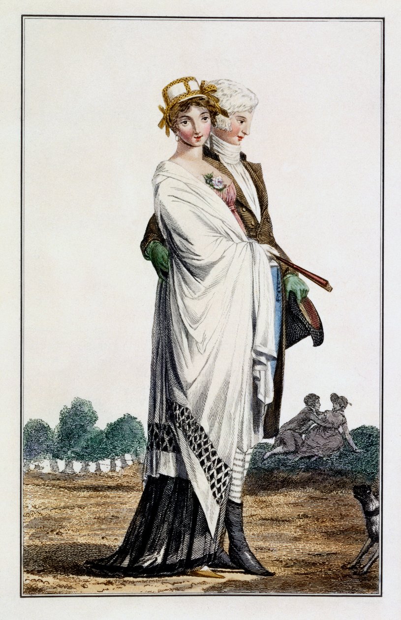 Nachmittags-Spazierkleid für Damen, 1789 von Louis-Marie Lante