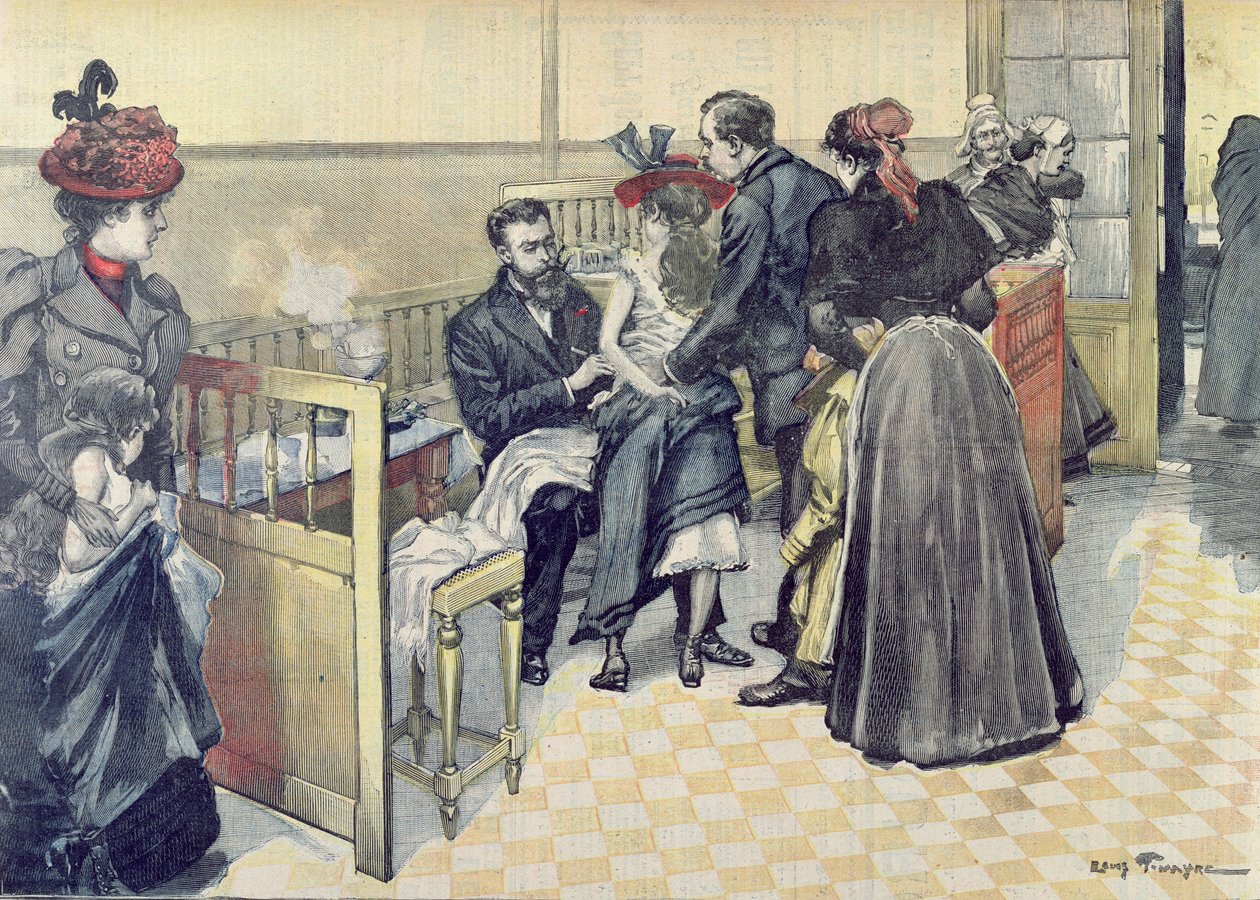 Tollwutimpfung im Pasteur-Institut, ca. 1900 von Louis Tinayre