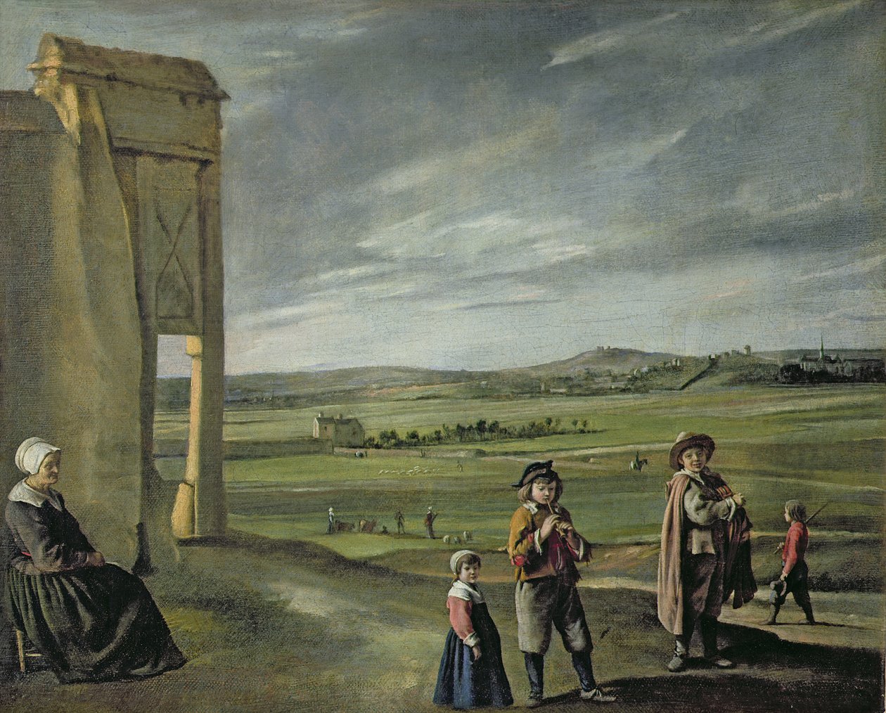 Landschaft mit Bauern von Louis le Nain