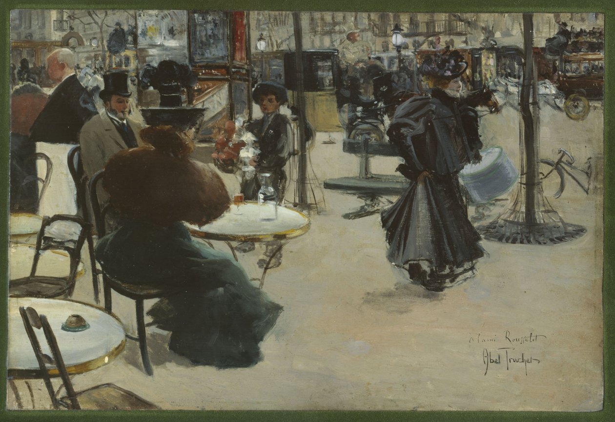 Straßenszene, auch bekannt als Terrasse eines Cafés, ca. 1895 von Louis Abel Truchet