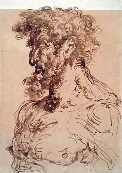 Büste eines Mannes (Selbstporträt), ca. 1905 von Louis Anquetin