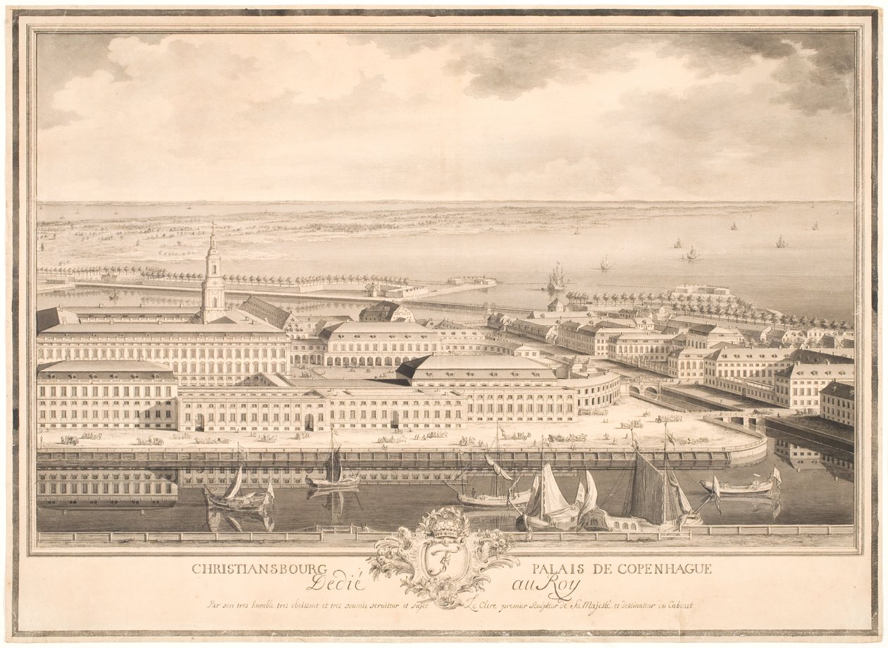 Christiansbourg Palais in Kopenhagen von Louis Auguste Le Clerc