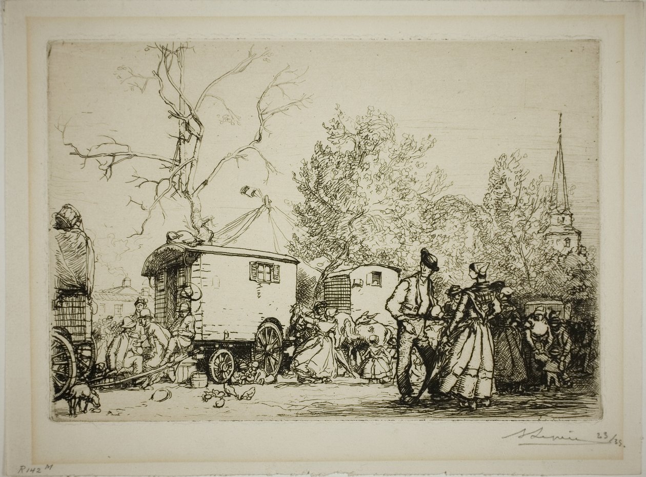 Auf der Messe von Saint-Jean-de-Monts von Louis Auguste Lepère