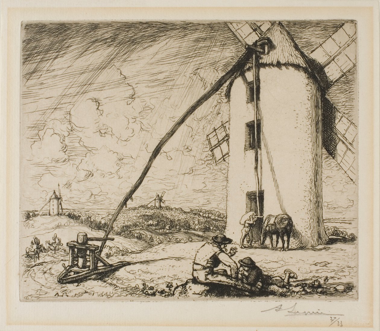 Die Mühle der Kapellen von Louis Auguste Lepère