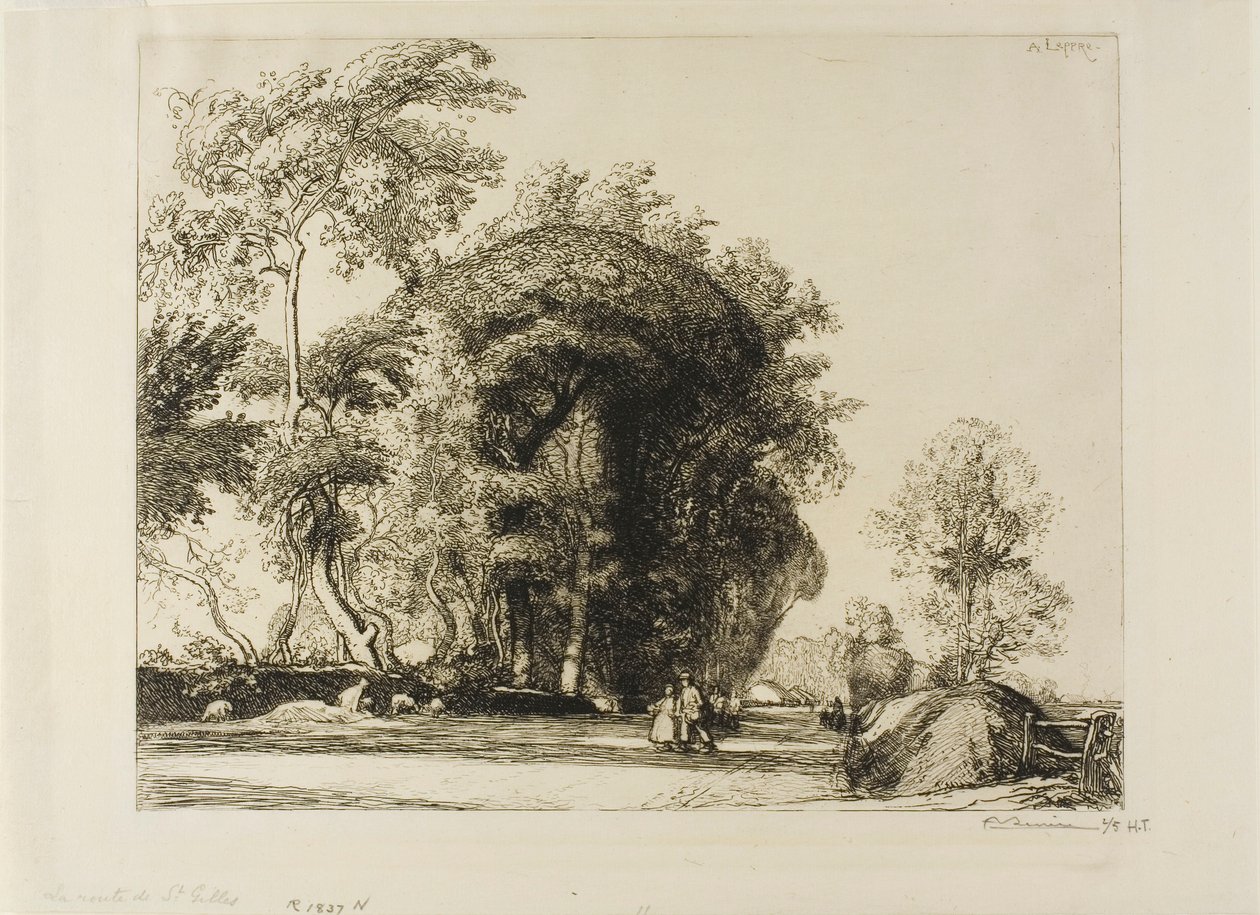 Der Weg nach St. Gilles von Louis Auguste Lepère