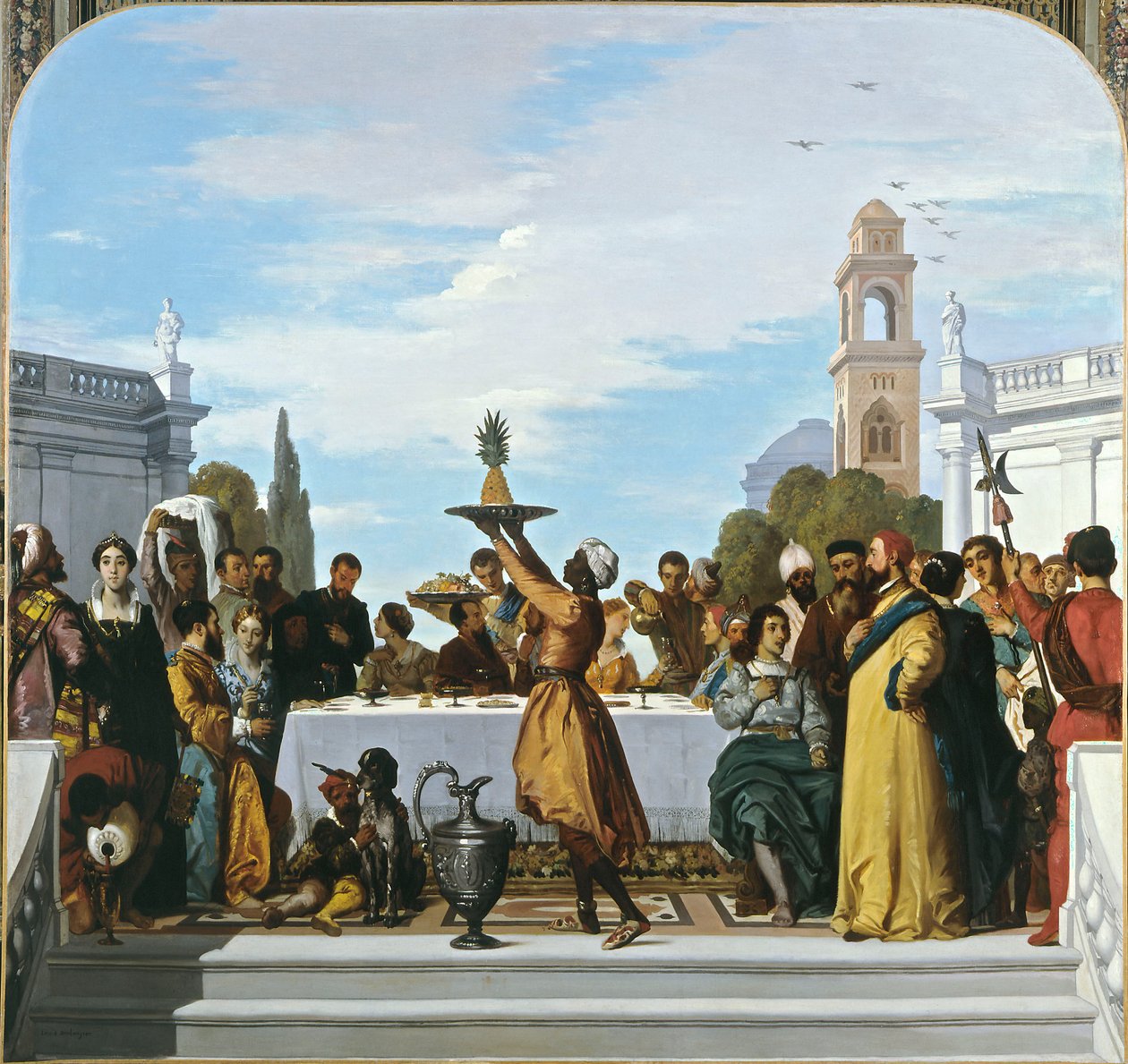 Fest im venezianischen Stil, Mittelteil von Louis Boulanger