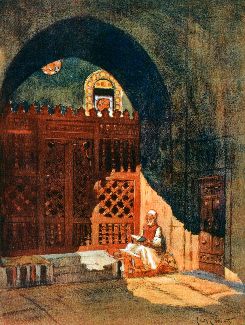 Lesen des Korans in einer Moschee, Kairo, Ägypten, 1928 von Louis Cabanes