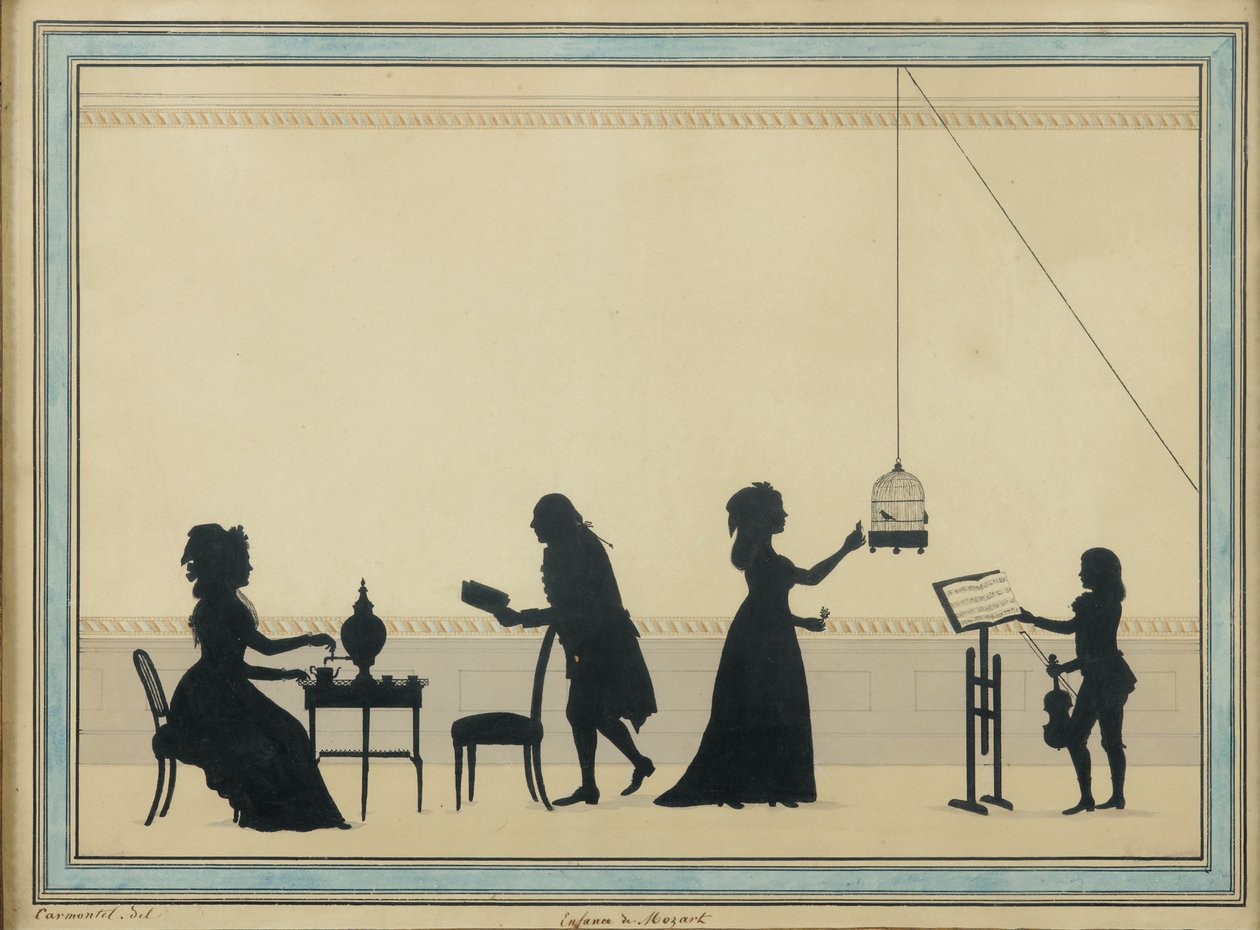 Familie Mozart, ca. 1763 von Louis Carrogis dit Carmontelle