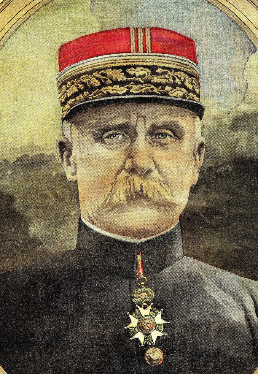 Erster Weltkrieg: Porträt von General Petain, Befehlshaber der Armee in Verdun 1916. Illustration des 20. Jahrhunderts von Louis Charles Bombled