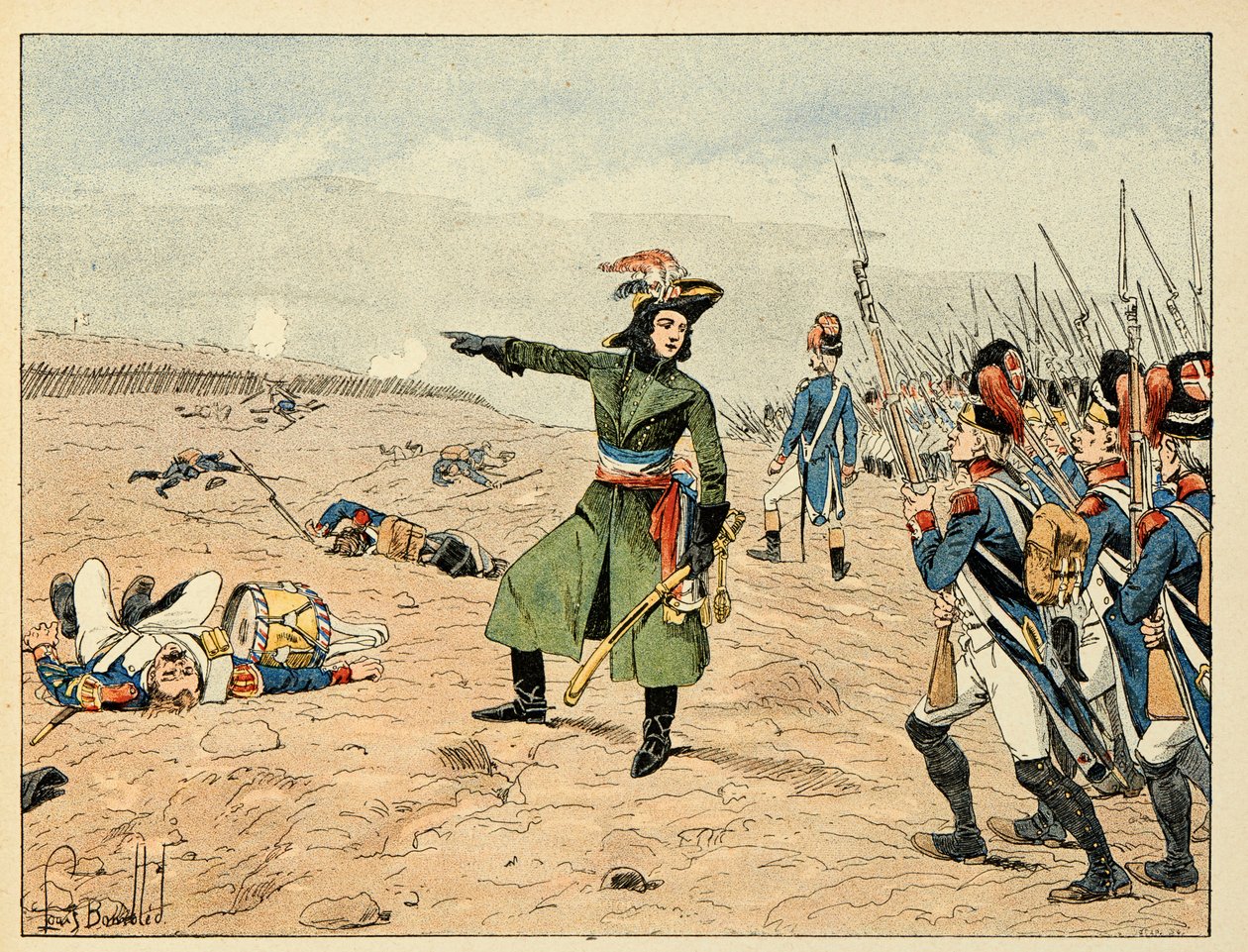 Illustration aus dem Buch „Die Helden des Jahrhunderts“, anekdotische Erzählungen von Dick de Lonlay, illustriert von Louis Bombled von Louis Charles Bombled
