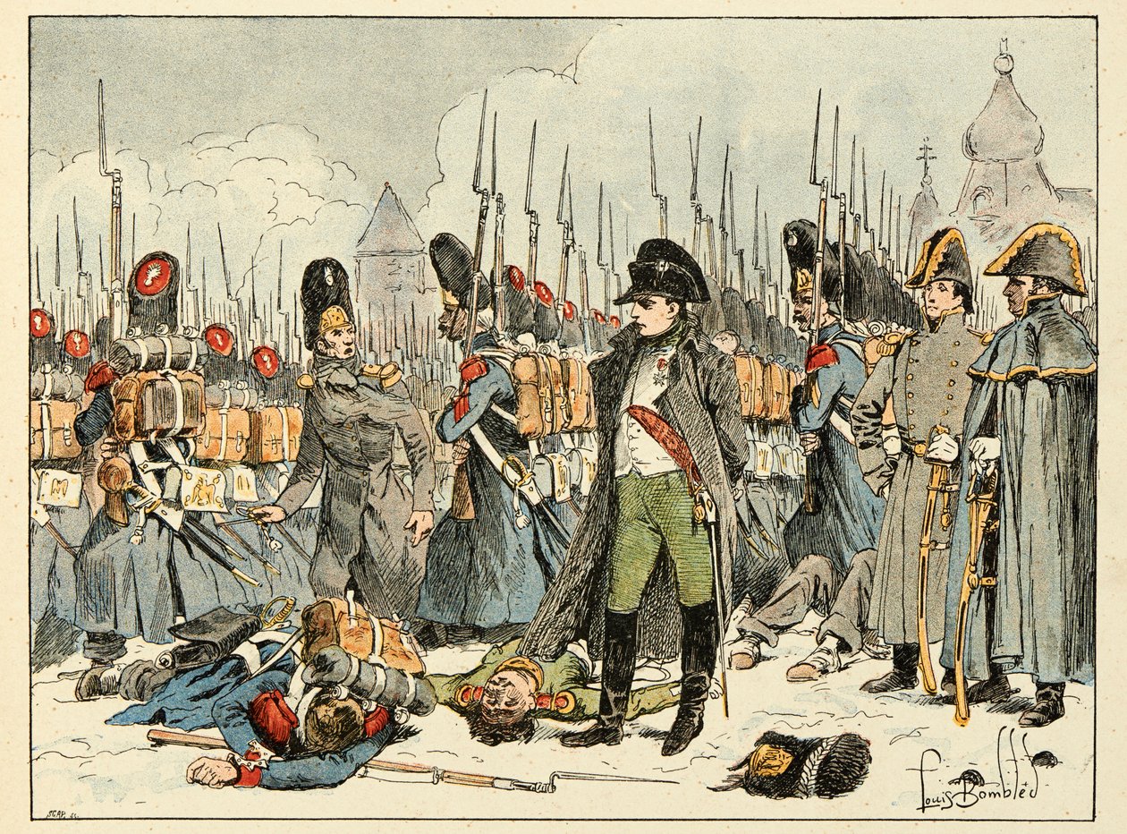 Illustration aus dem Buch „The heros of the century“, anekdotische Erzählungen von Dick de Lonlay und illustriert von Louis Bombled von Louis Charles Bombled