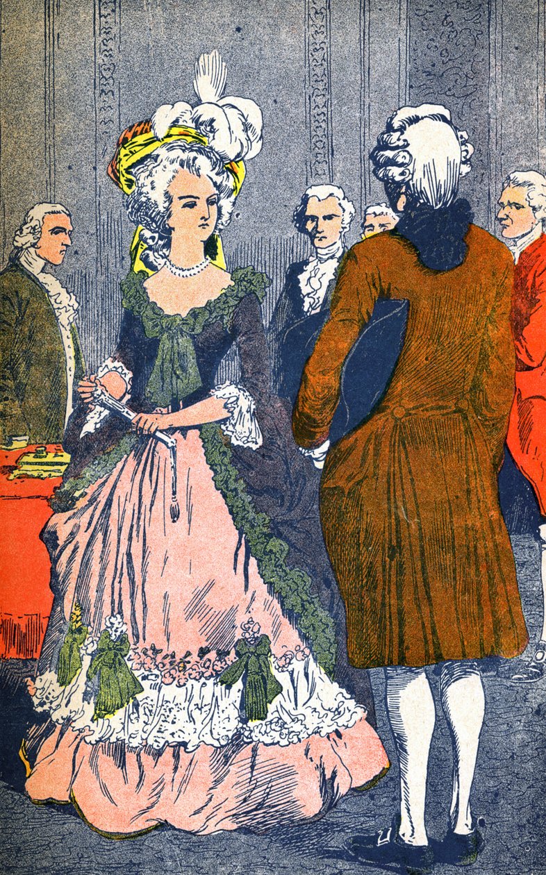 Marie Antoinette und Augeard von Louis Charles Bombled