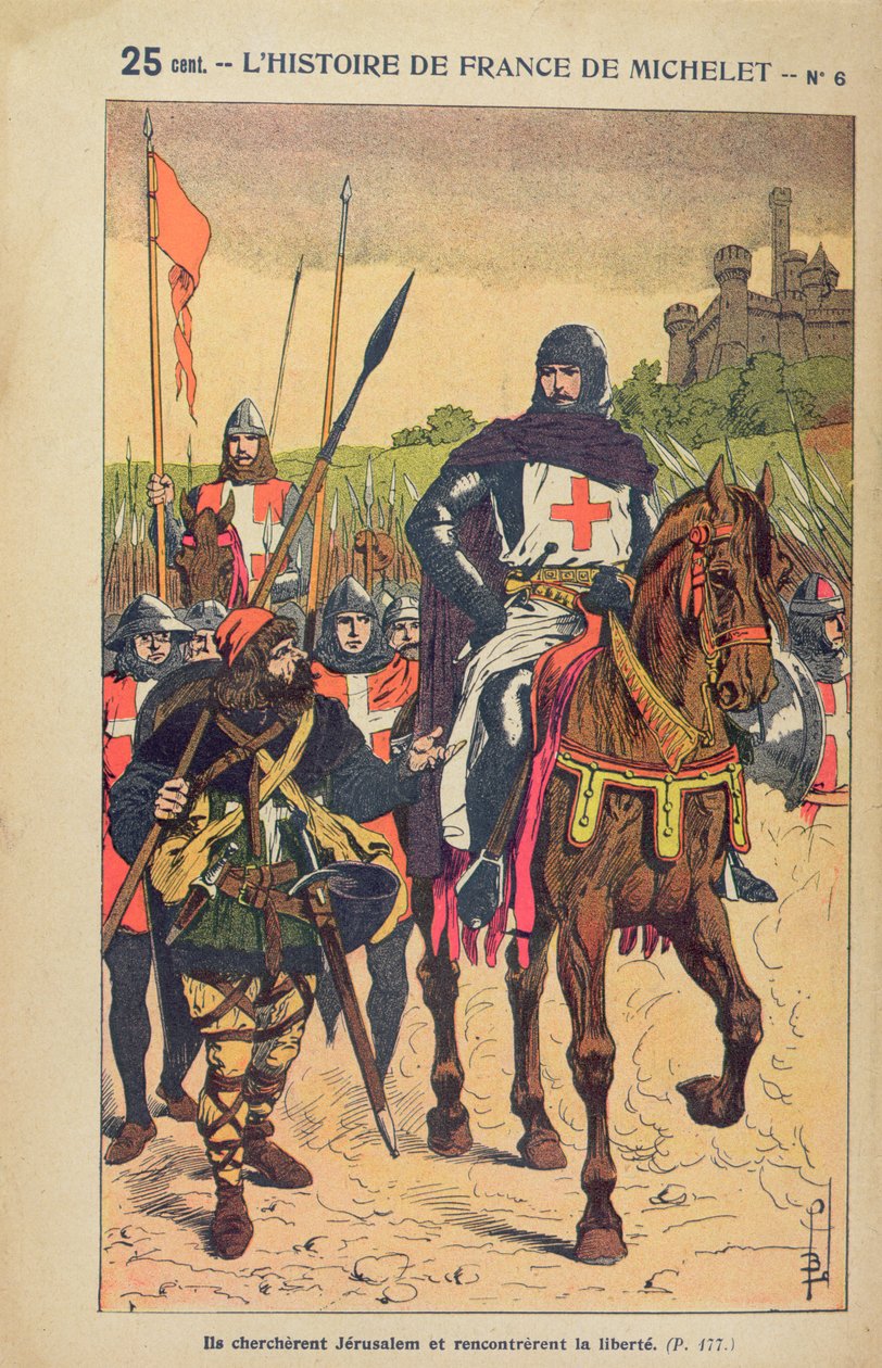 Die Abreise zu den Kreuzzügen, Illustration aus 