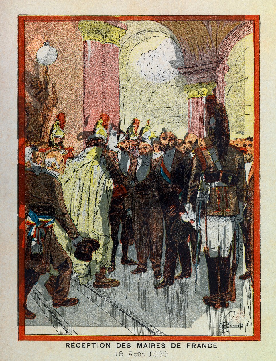 Die großen Tage des Hôtel de Ville de Paris von A. Mercier, illustriert von Louis Bombled (1862-1927): 18. August von Louis Charles Bombled