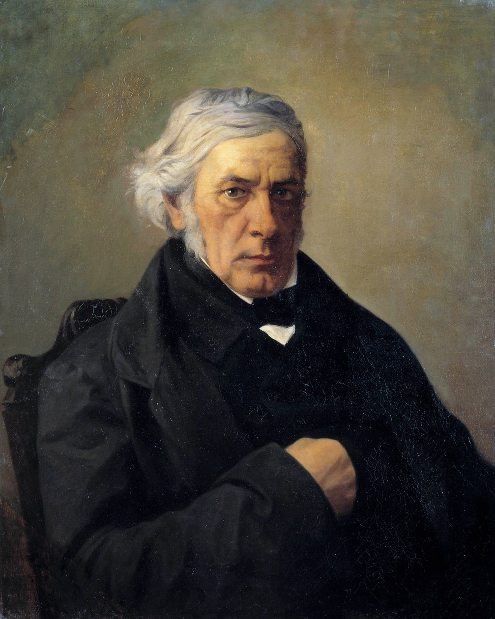 Porträt des Philosophen Victor Cousin (1792-1867) Gemälde von Louis Claude Mouchot (1830-1891). 19. Jahrhundert von Louis Claude Mouchot