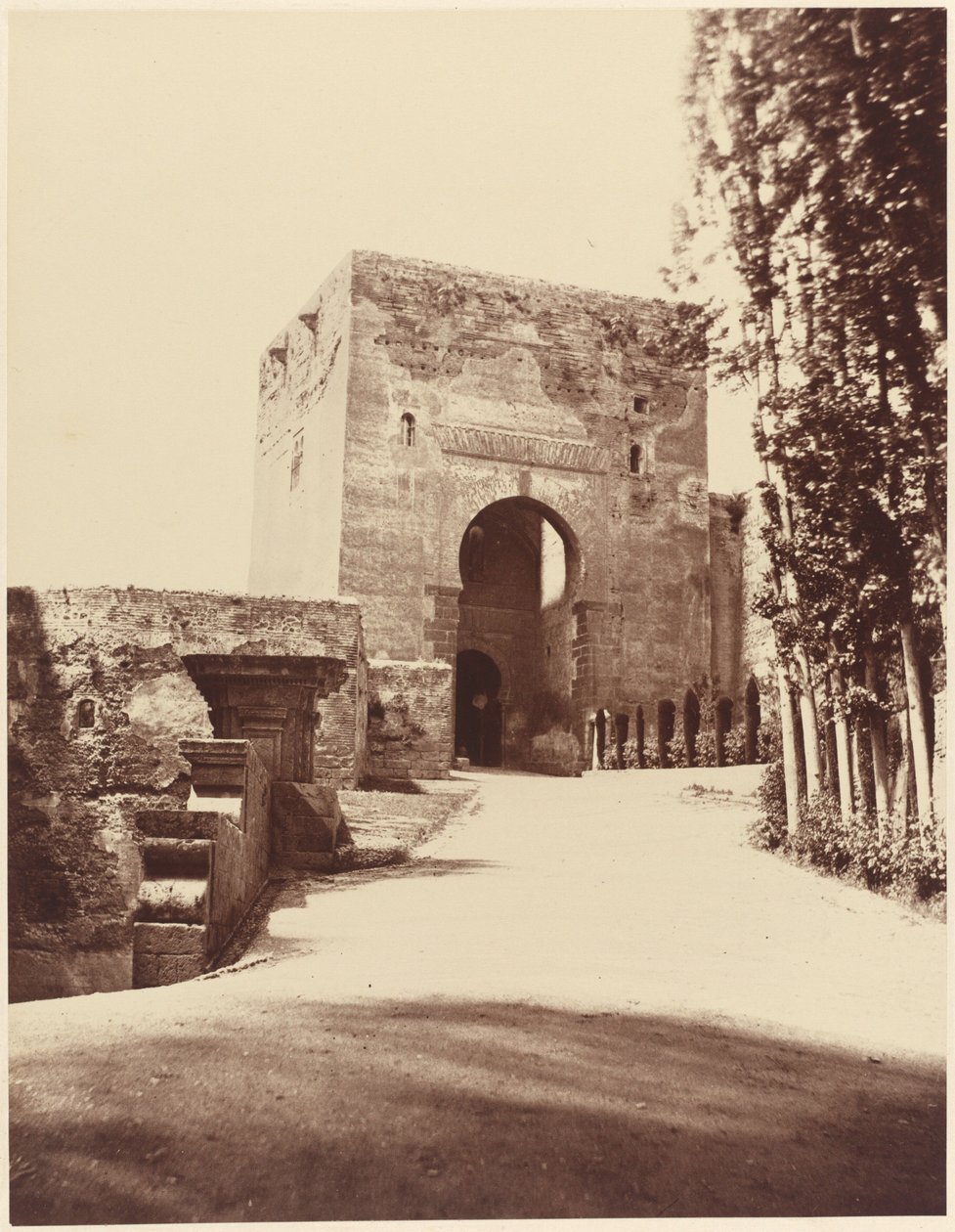 Granada, Alhambra, Eingangstor der Festung, 1860 von Louis de Clercq