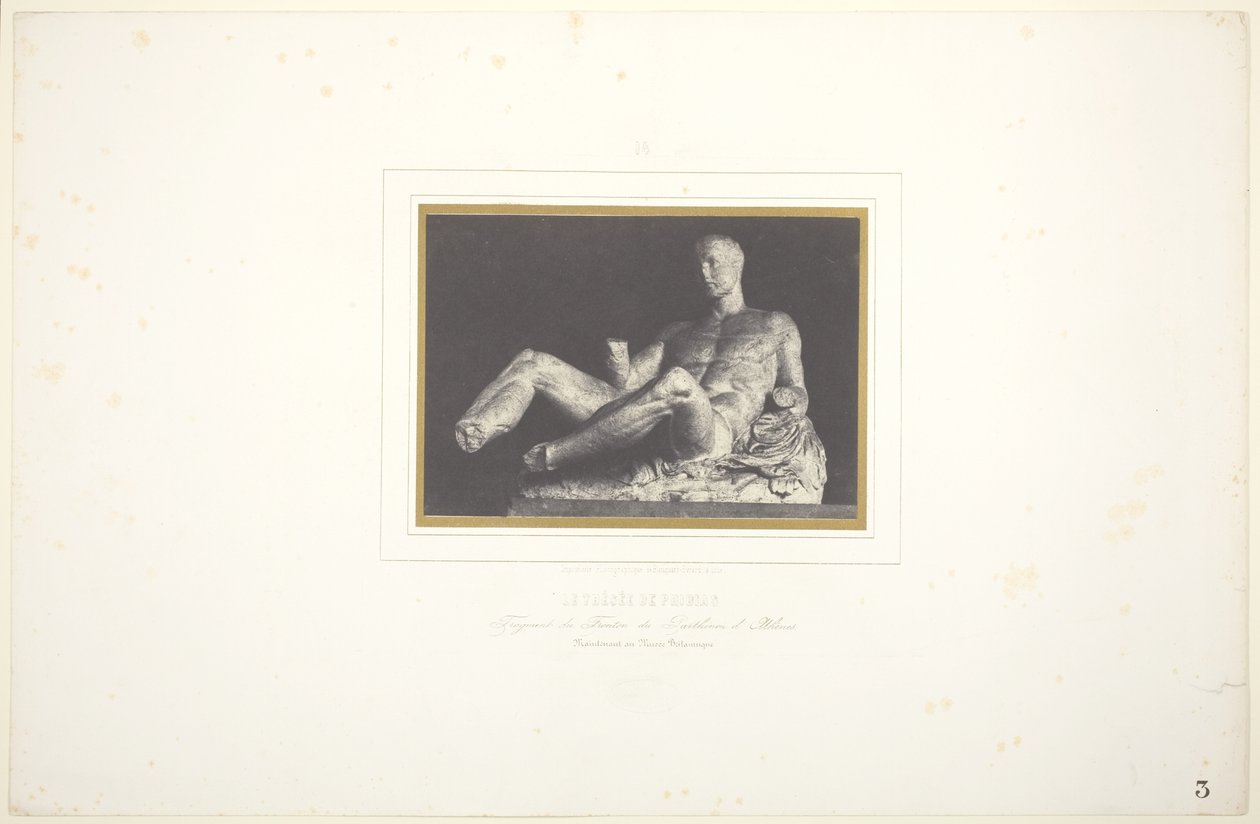 Der Theseus von Phidias (Fragment des Giebels des Parthenon von Athen, jetzt im Britischen Museum) von Louis Désiré Blanquart Evrard