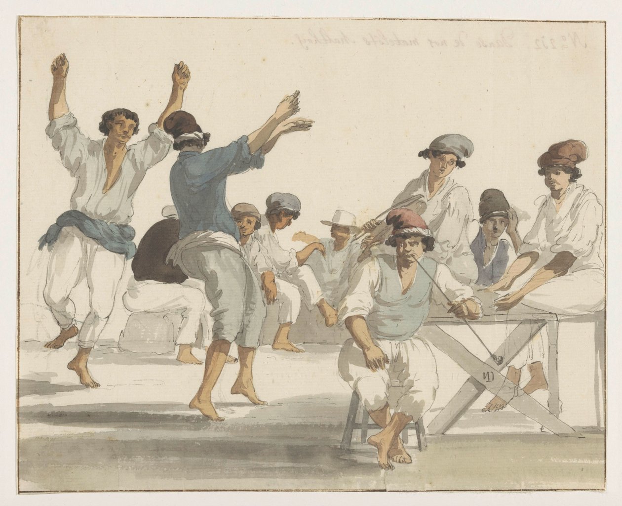 Tanzende maltesische Matrosen von Louis Ducros