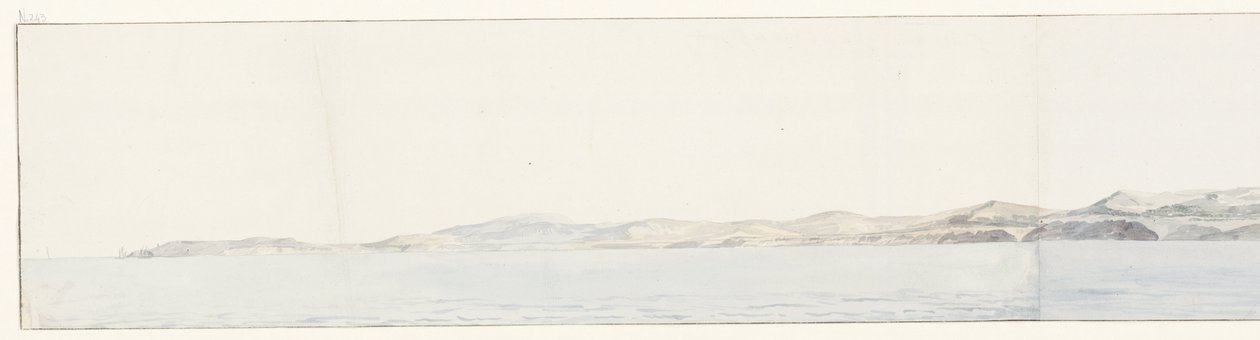 Panorama mit Agrigento und der Küste (Voyage en Italie, en Sicile et à Malte - 1778) von Louis Ducros