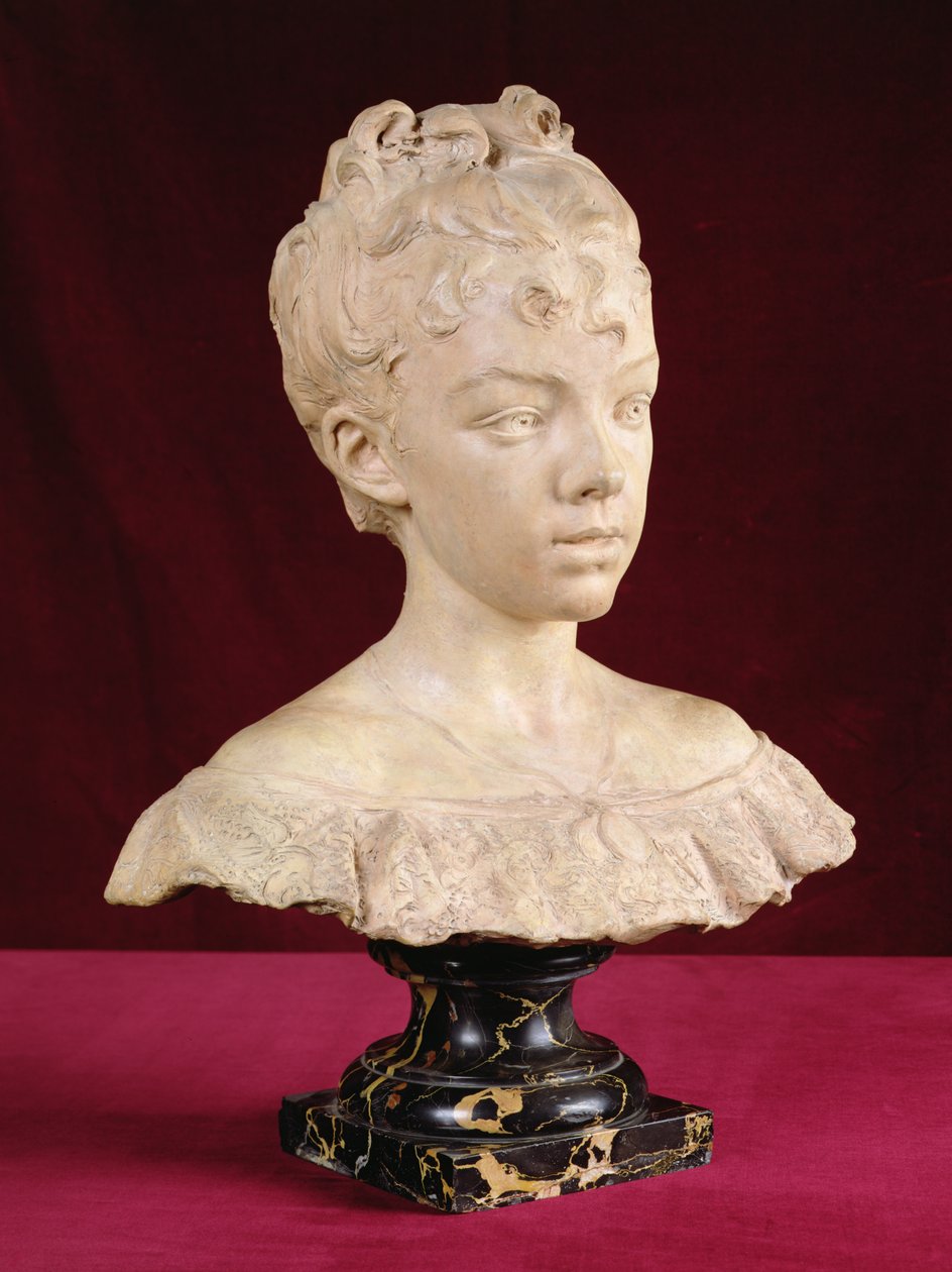 Porträtbüste eines jungen Mädchens von Louis Ernest Barrias
