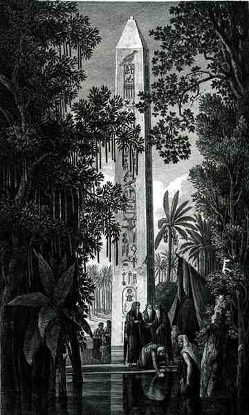 Obelisk von Mathariyyah, graviert von Jean Antoine Pierron aus Band III von 
