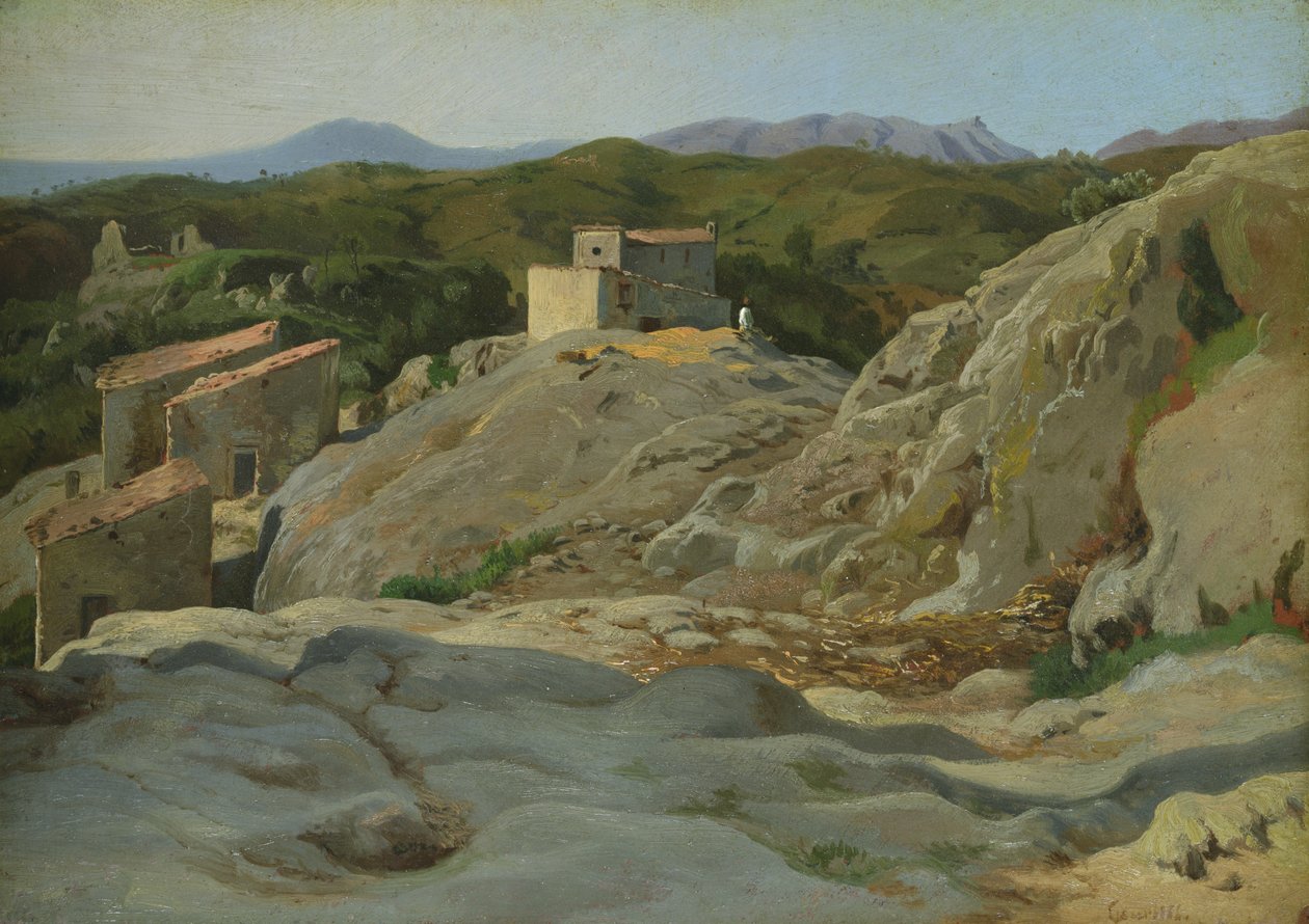 Italienisches Dorf von Louis Gurlitt