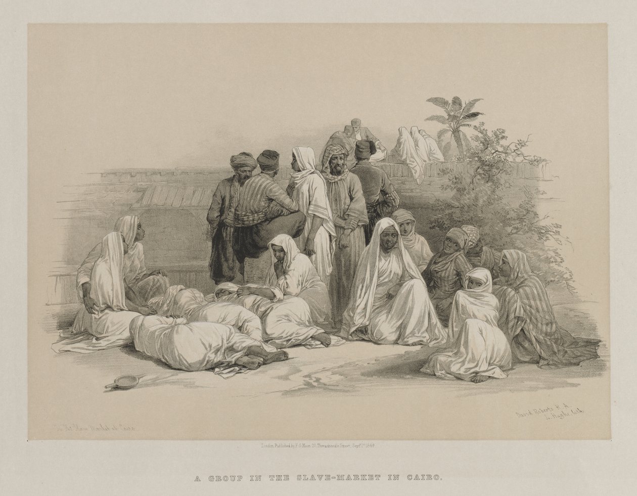 Ägypten und Nubien, Band III: Auf dem Sklavenmarkt in Kairo von Louis Haghe