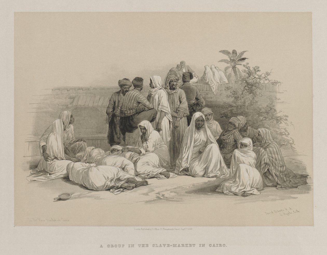 Ägypten und Nubien, Band III: Auf dem Sklavenmarkt in Kairo, 1849 von Louis Haghe