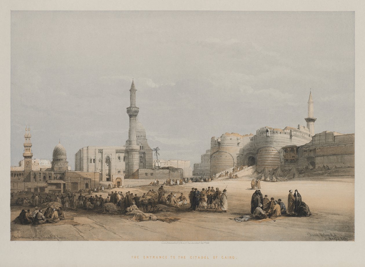 Ägypten und Nubien, Band III: Der Eingang zur Zitadelle von Kairo, 1849 von Louis Haghe