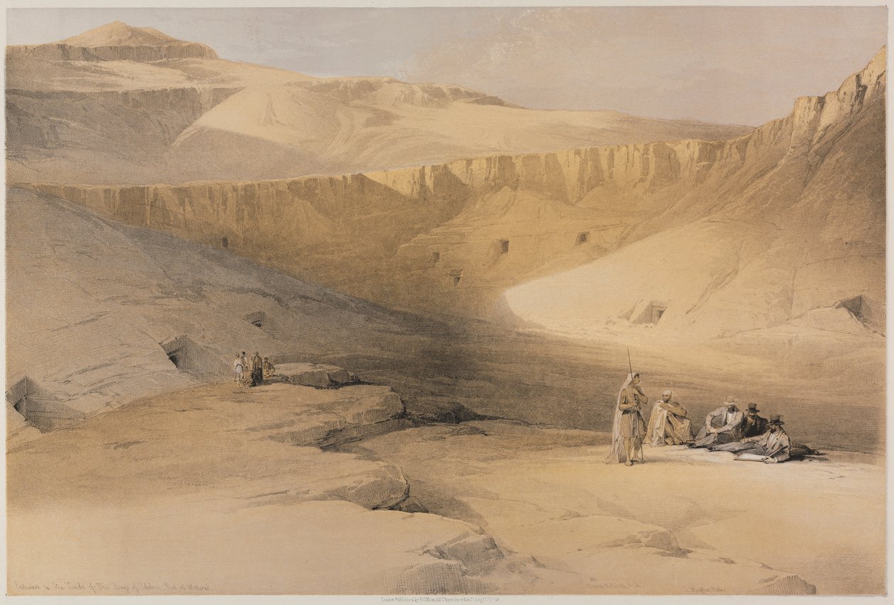 Ägypten und Nubien, Band II: Eingang zu den Gräbern der Könige von Theben, Bab-El-Malouk von Louis Haghe