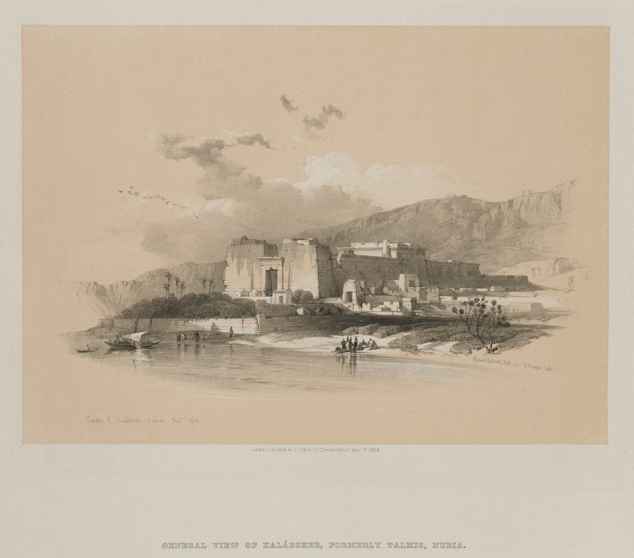Ägypten und Nubien, Band II: Tempel von Kababshe, Nubien, 1848 von Louis Haghe