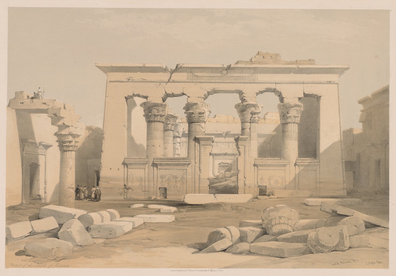 Ägypten und Nubien: Band I - Nr. 28, Portikus des Tempels von Kalabsha, 1838 von Louis Haghe