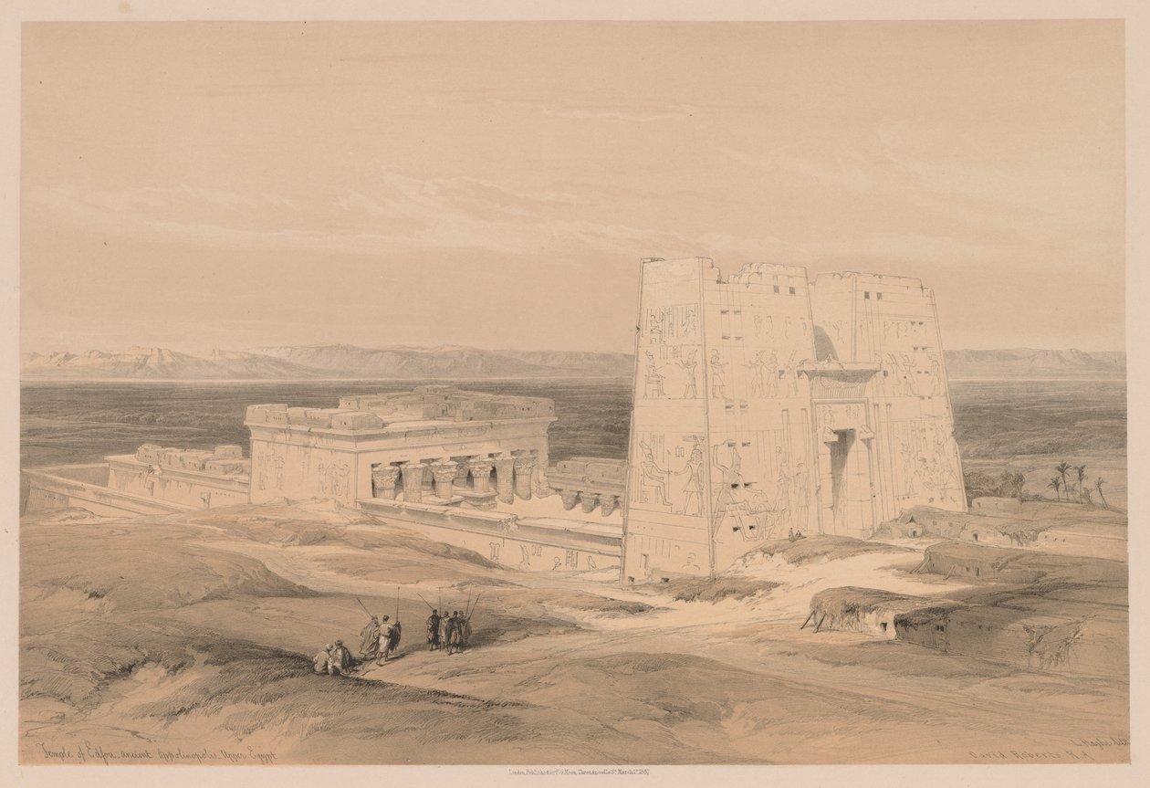 Ägypten und Nubien: Band I - Nr. 34, Tempel von Edfou. Antikes Appolinopolis, Oberägypten von Louis Haghe