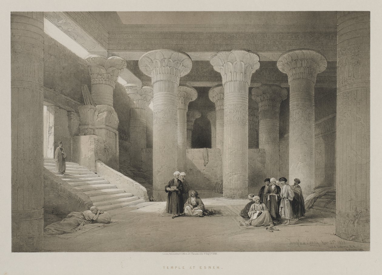 Ägypten und Nubien, Band I: Tempel von Esneh, 1846 von Louis Haghe