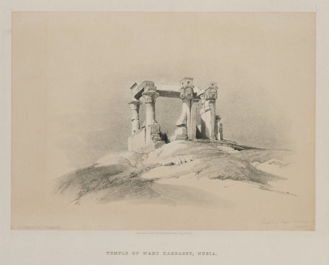 Ägypten und Nubien, Band I: Tempel von Wady Kardassy in Nubien, 1846 von Louis Haghe