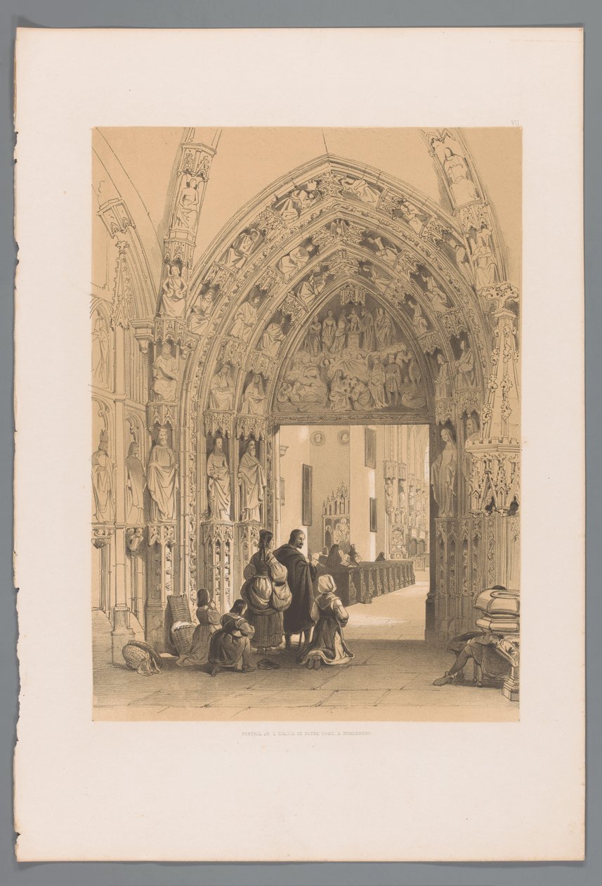 Portal der Liebfrauenkirche in Nürnberg von Louis Haghe