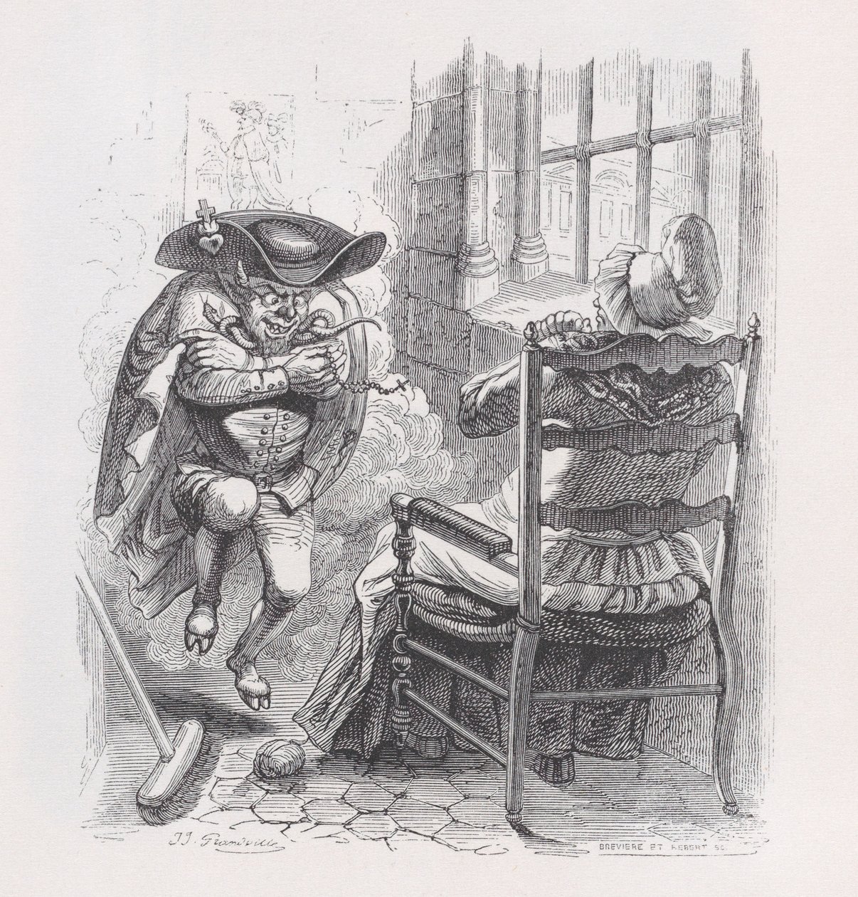 Der kleine rote Mann aus Die vollständigen Werke von Béranger von Louis Henri Brevière, Cesar Auguste Hebert