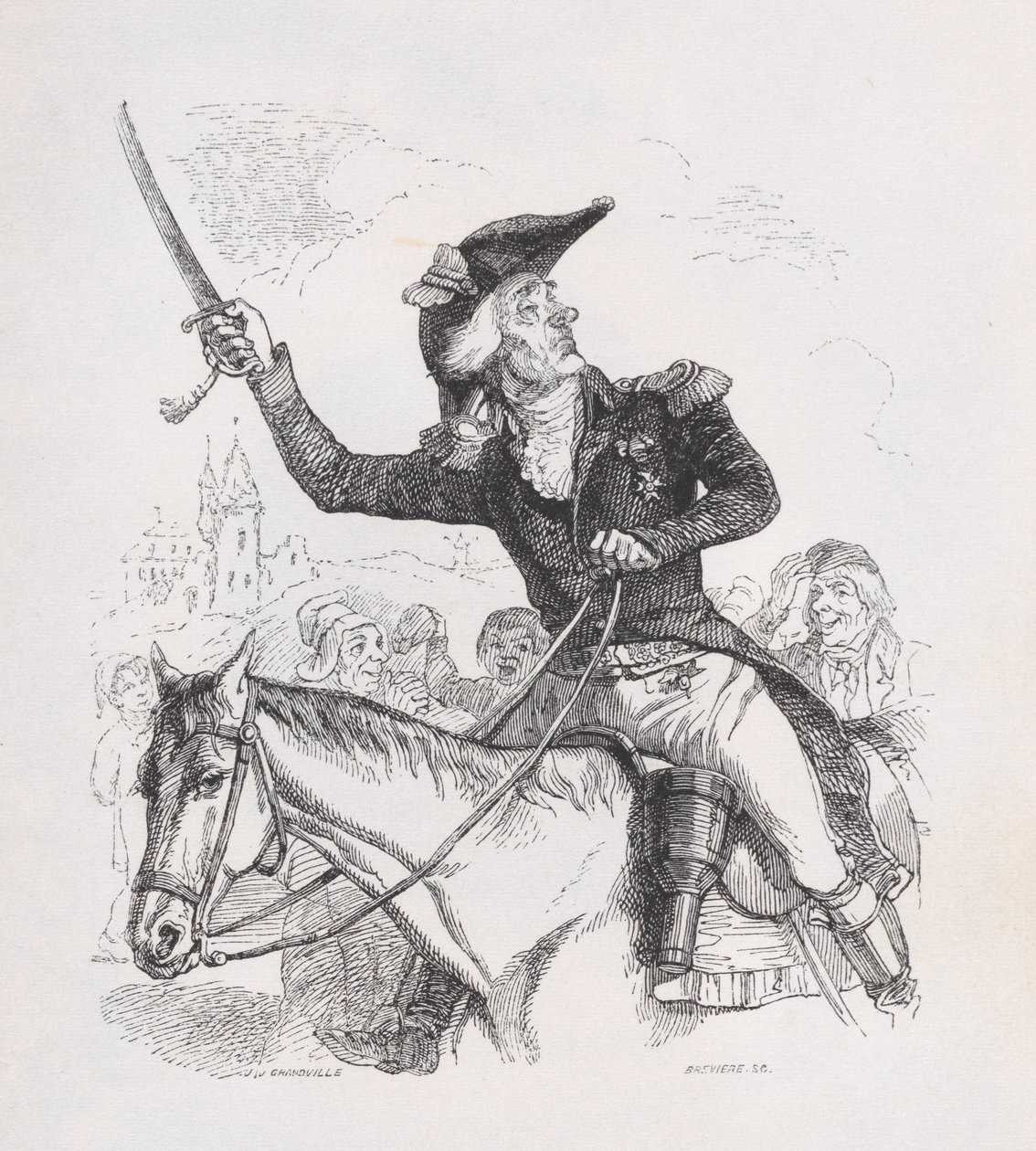 Der Marquis von Carabas aus Die vollständigen Werke von Béranger, 1836 von Louis Henri Brévière