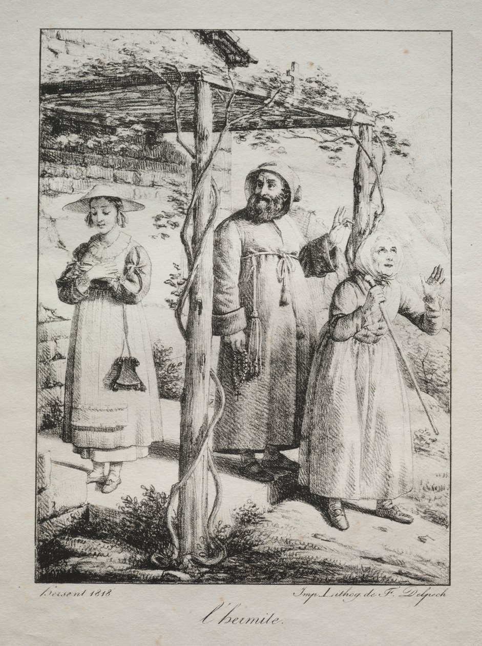 Der Einsiedler, 1818 von Louise Marie Jeanne Hersent