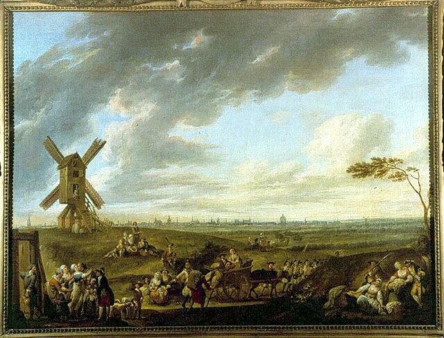 Ansicht von Lille genommen von Dieu-de-Marcq von Louis Joseph  Watteau