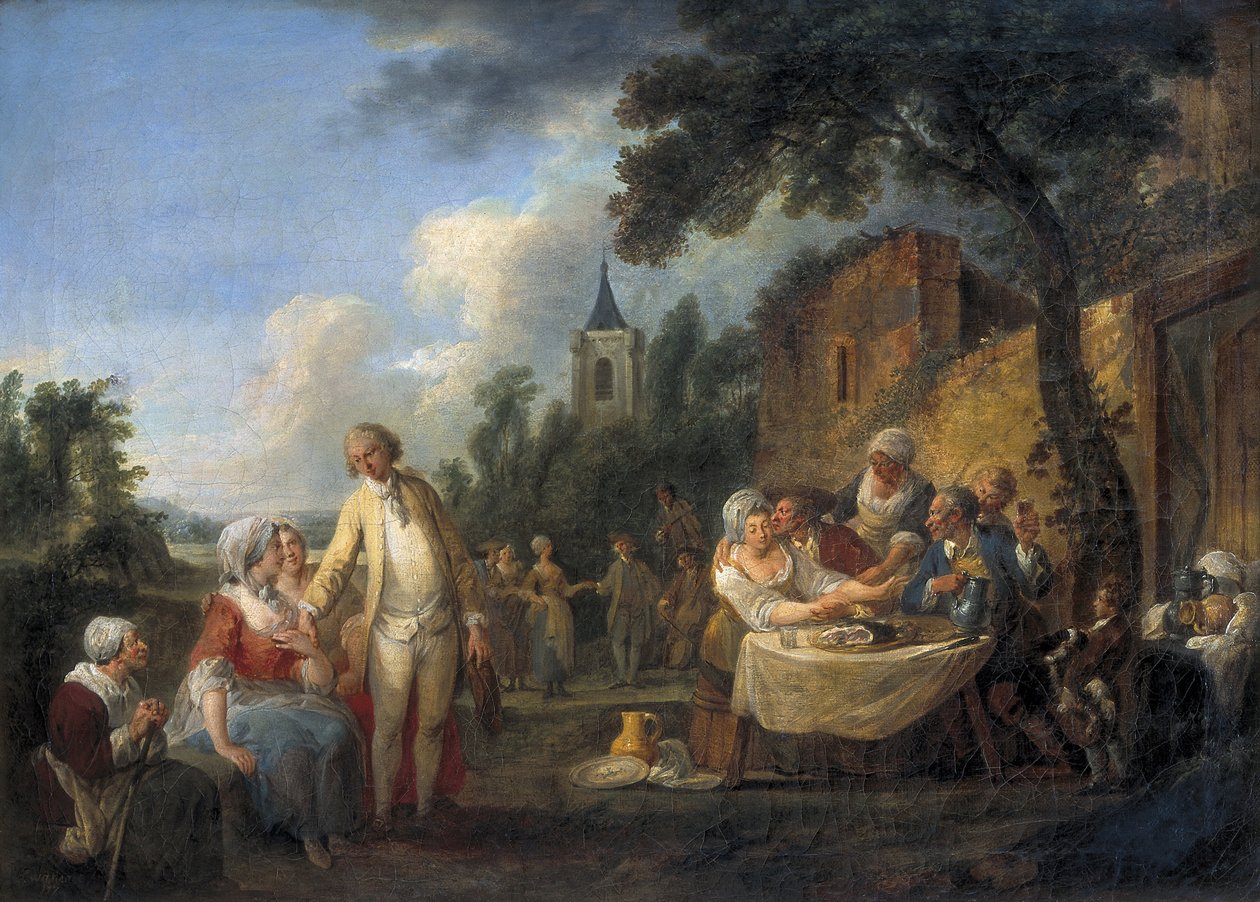 Das Dorffest von Louis Joseph (1731-98) Watteau: Kunstdruck