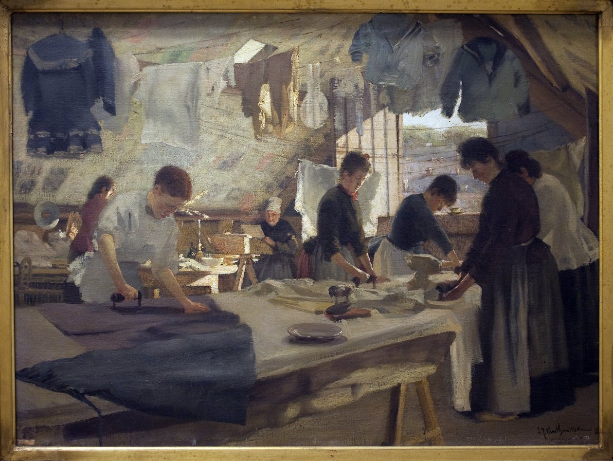 Werkstatt des Schlächters in Trouville. Gemälde von Louis Joseph Anthonissen (1849-1913) von Louis Joseph Anthonissen