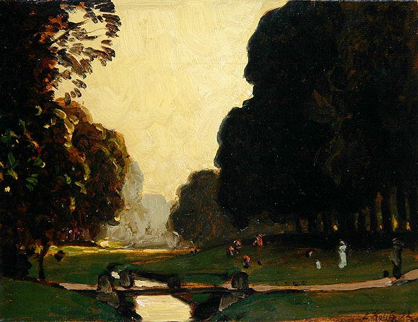 Die kleine Fulda im Karlsaue Park, Kassel von Louis Kolitz