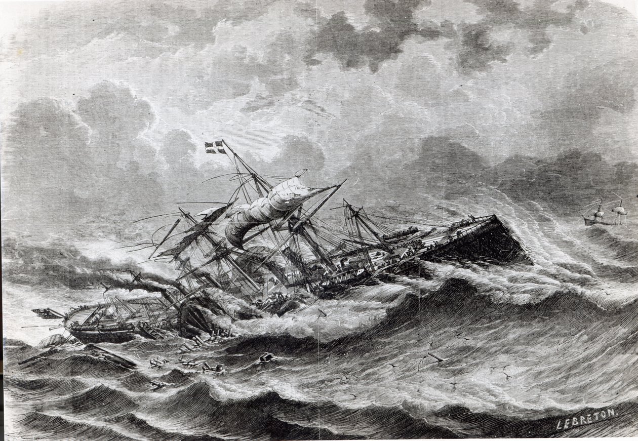 Das Unglück der Great Eastern im September 1861 von Louis Le Breton