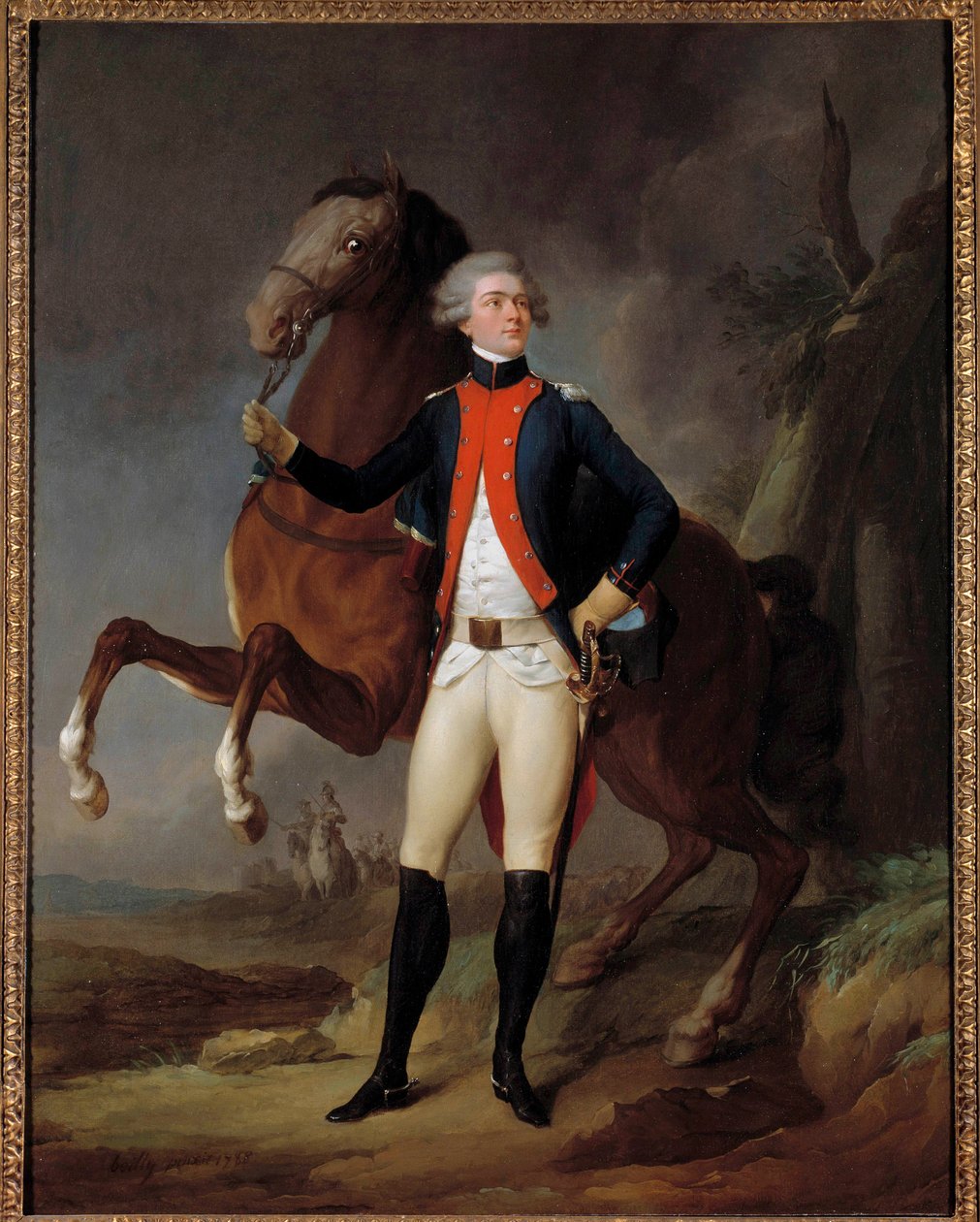 Porträt von Marie Gilbert Mottier, Marquis de La Fayette von Louis Leopold Boilly