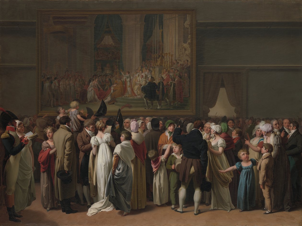 Die Öffentlichkeit betrachtet Davids Krönung im Louvre, 1810 von Louis Leopold Boilly